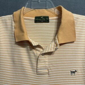 Southern‎ Point Co Greyton Polo Shirt Mens Size L Orange Striped Preppy Golf